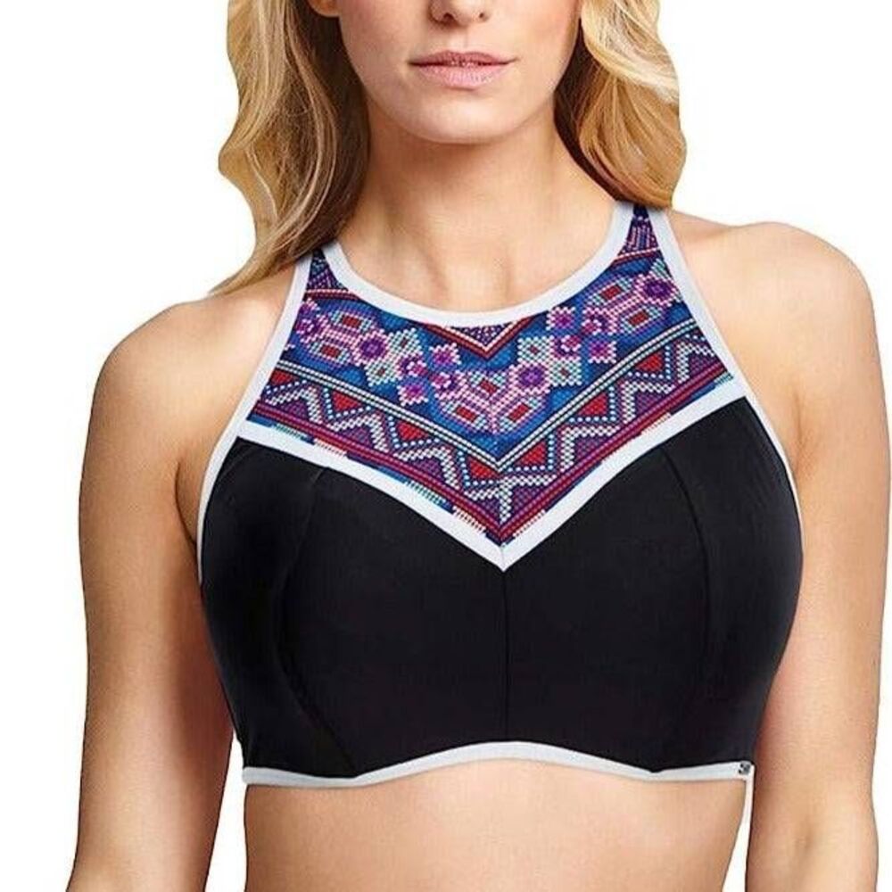 Panache Ayanna High Neck Crop Bikini Swim Top 34D Regular price$75.00